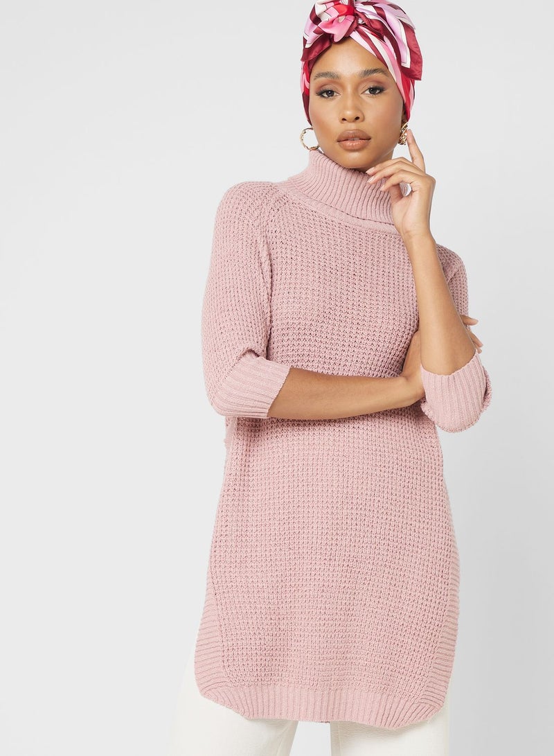 Khizana Turtleneck Tunic Sweater - Image 1