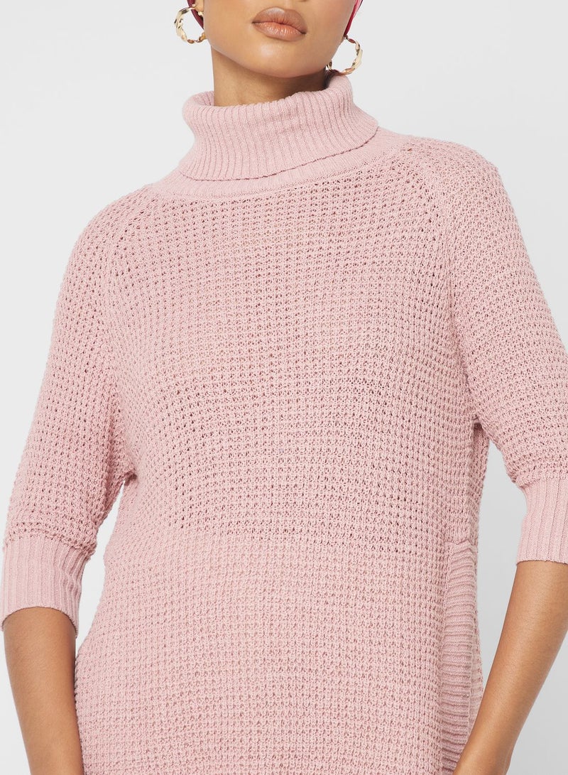 Khizana Turtleneck Tunic Sweater - Image 3