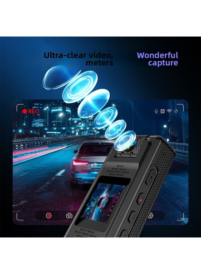 Generic HD Law Enforcement Driving Conference Recorder Portable WiFi Night Vision Camera Infrared Rotating Lens Magnetic Suction Back Clip-Body Color:Standard Configuration With 128gb Memory Card  - Image 2