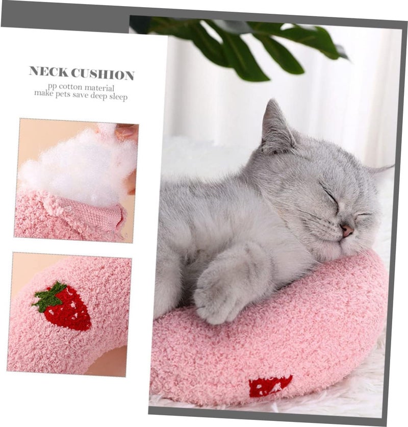 ULTECHNOVO U-Shaped Cat Neck Pillow for Deep Sleep Pet Cushion for Cats and Dogs Neck Design for Comfort Easy to and Maintain for Home and Travel - Image 4