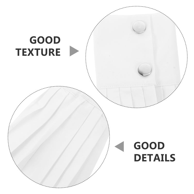 2pcs Clown Wrist : White For Wrists - Women Detachable Fake Sleeve - Shirt Accessory Decorative For Party Costume Wedding - Image 2