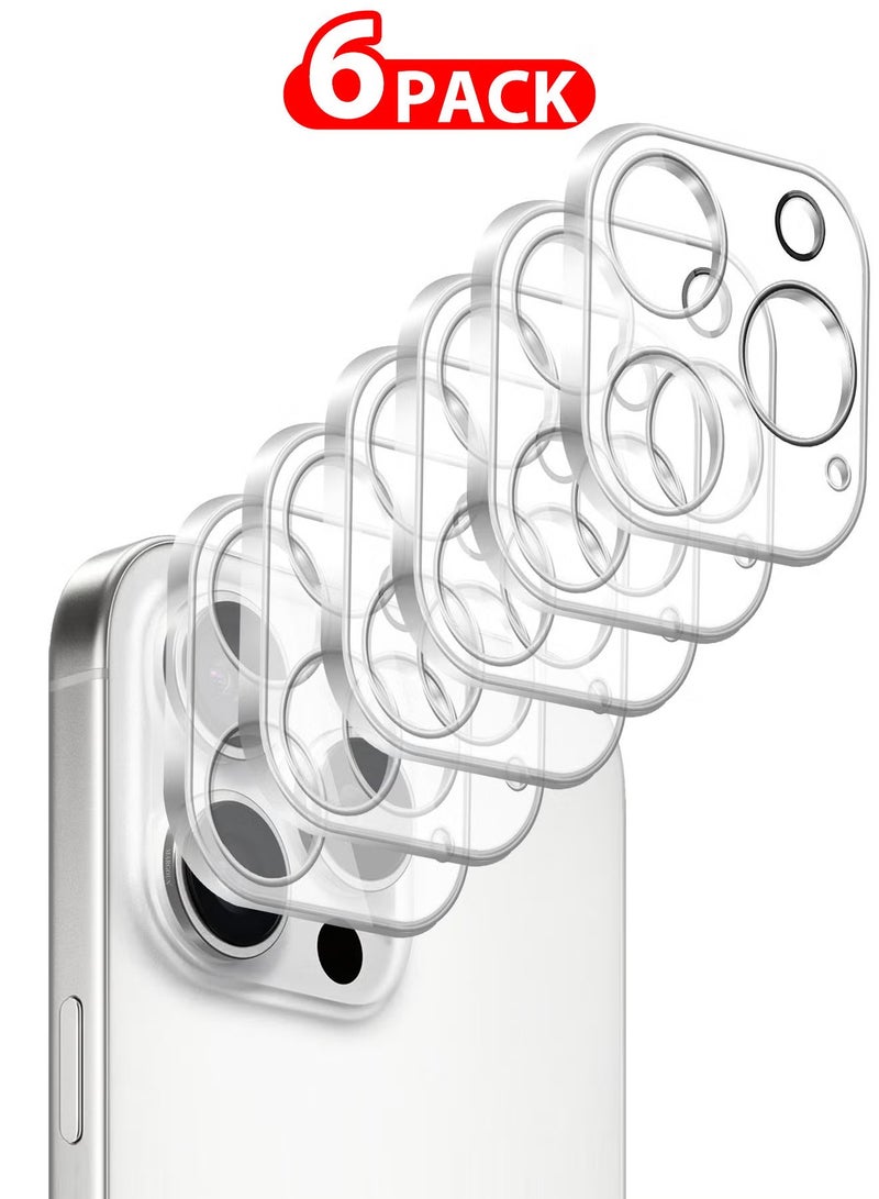 ELTRAZONE 6-Pack iPhone 16 Pro Camera Lens Protector – Ultra HD Tempered Glass, 9H Hardness, Anti-Scratch, Case-Friendly, Easy Installation Clear Lens Cover - Image 1