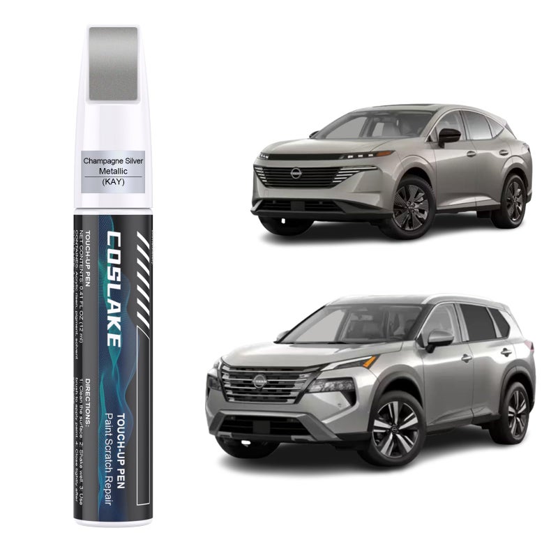COSLAKE Car Touch Up PaintChampagne Silver MetallicKAY for Nissan Car Paint Scratch Repair Kit Quick Easy Solution to Repair 2 in 1 Scratch Remover Pen with 2PCS Disposable Micro Applicators - Image 3