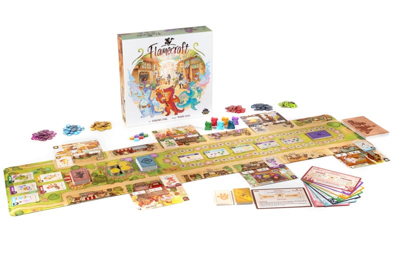 LUCKY DUCK GAMES Flamecraft Board Game | Strategy Dragon Fantasy Fun Family for Kids & Adults Ages 10+ 1-5 Players Average Playtime 60 Minutes Made by Lucky Duck Games (LKY-FMC-R01-EN) - Image 2
