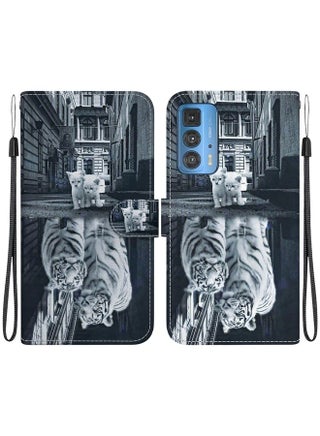 Case Cover For For Motorola Edge 20 Pro Crystal Texture Colored Drawing Leather Phone Case(Cat Tiger Reflection) - pzsku/Z8BDC901E318D8D7E9890Z/45/_/1709826024/779d2490-6081-476b-9e8d-cc4af011f1ea