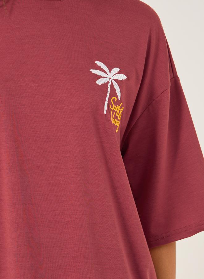 Styli Embroidered Short Sleeve Oversized T-Shirt - Image 4