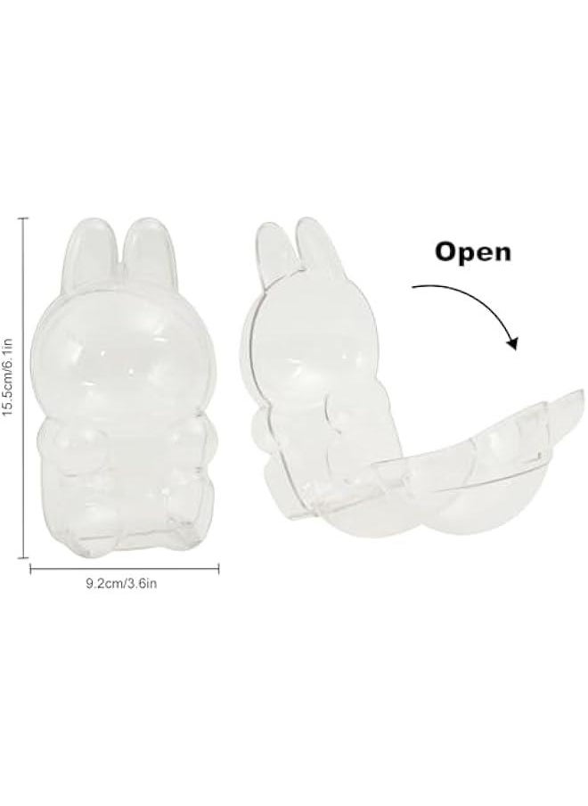 Arabest Protective Case for LABUBU, Clear Figure Display Bag with Keychain, Plastic Protective Cover, Storage Transparent PVC Bag Hanging Model (Doll Not Include, Style B Sitting)  - Image 5
