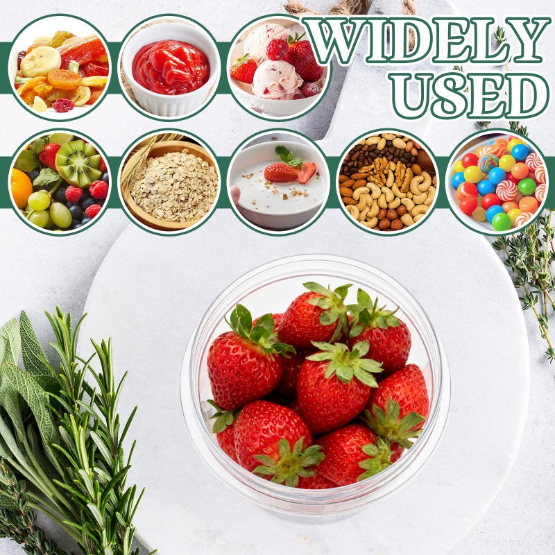 ISUSSER 12 Pack Freezer Containers with Screw On Lids, 12 Oz Stackable Reusable Plastic Storage Container, Airtight Plastic Food Storage Containers with Twist Top Lids for Food Soup Jello Sauce - Image 4