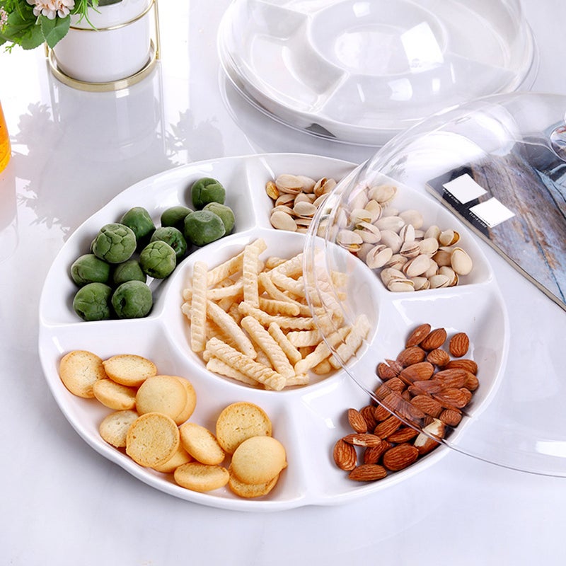 2 pcs Imitation Porcelain Multi-grids Plate Fast Food Plate - Image 3