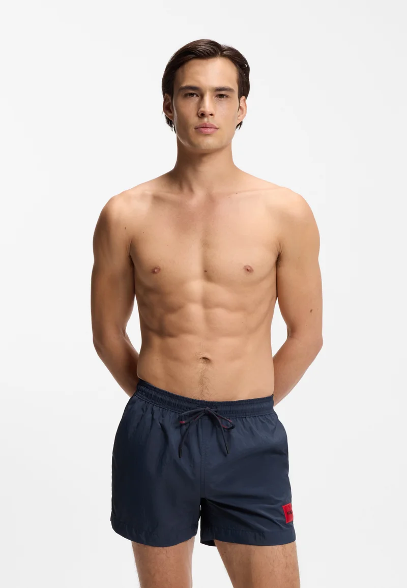 هوجو Quick-dry swim shorts with logo label