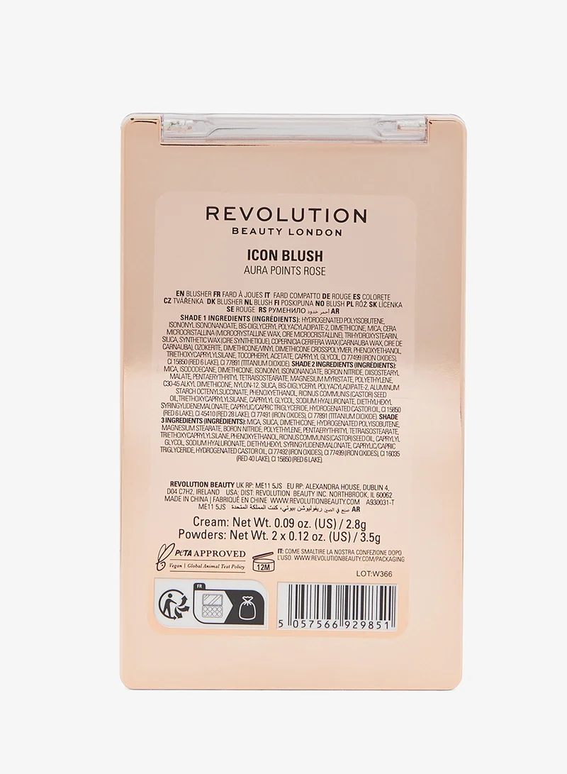 ميكب ريفوليوشن باليت أحمر خدود أيقونة ريفولوشن أورا روز