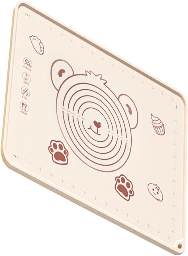 PureBake حصيرة خبز سيليكون كبيرة من بيوربيك، 50×40 سم، سميكة للغاية، غير لاصقة ومضادة للانزلاق، مزودة بحواف قياس، ارتفاع إضافي، خالية من مادة BPA، مثالية للبيتزا، الكوكيز، الفطائر، ومدّ العجين - بيج - Image 1