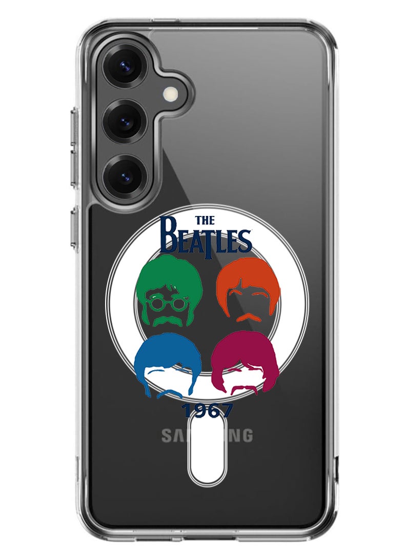 Theodor Magnetic Case for Samsung Galaxy S25 Plus 6.7-inch Compatible with MagSafe Wireless Charging, Shockproof Phone Bumper Cover The beatles - Image 1