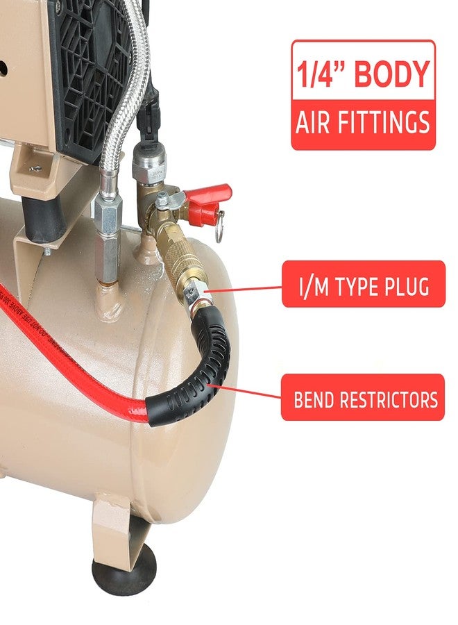 Hromee 1/4-Inch x 10ft Polyurethane Recoil Air Hose with Fittings Compressor Hose with 1/4 in. Industrial NPT Coupler and Plug Kit, Red - Image 3