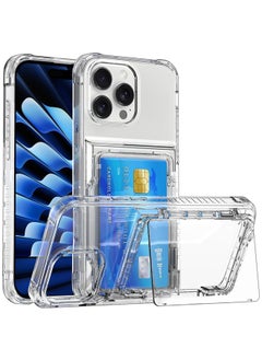 For iPhone 16 Pro Max Crystal Clear Flip Card Slot Phone Case(Transparent)