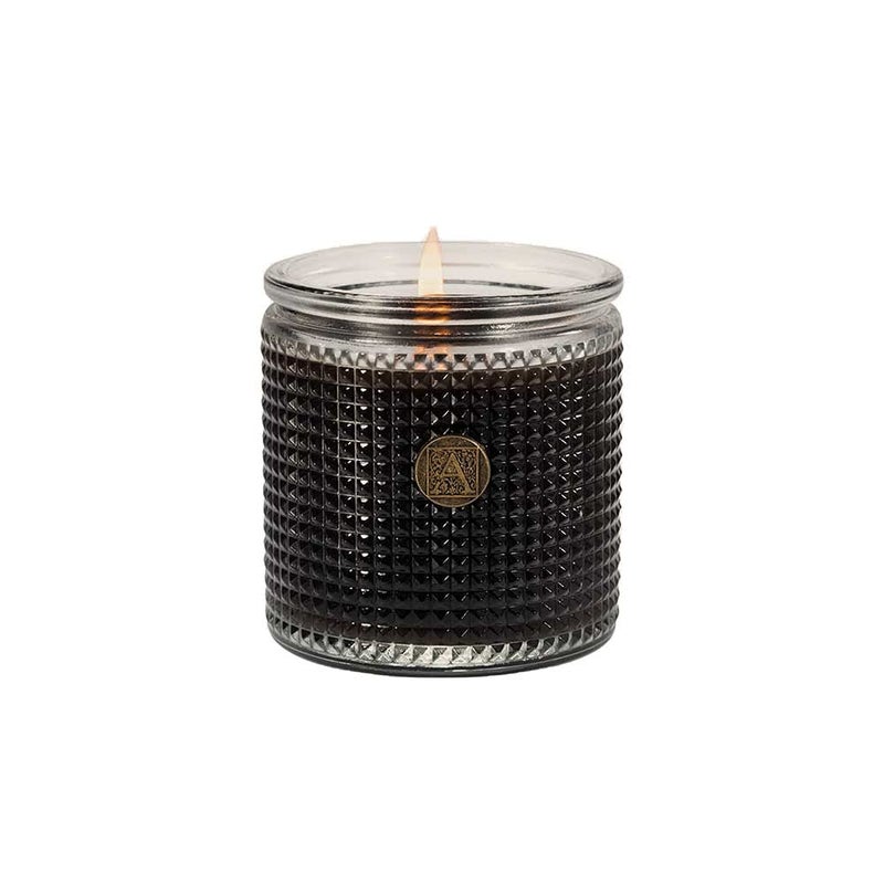 Aromatique Textured Glass Candle The Smell of Espresso 6 Ounce