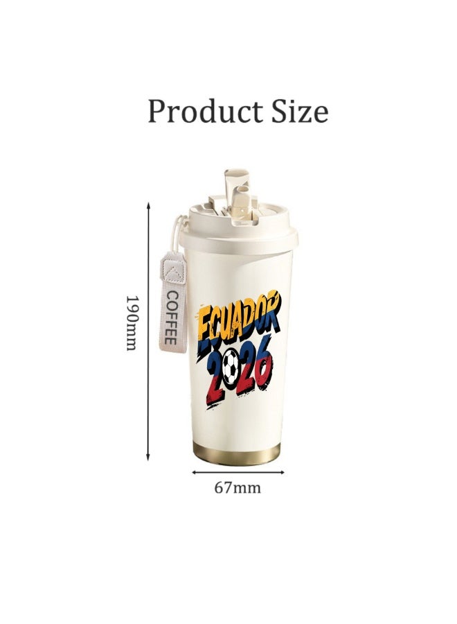 FIFA 520ml World Cup Printed Stainless Steel Insulated Water Bottle Double Wall Vacuum Thermal Flask Leakproof Cup for Hot & Cold Drinks - Image 2