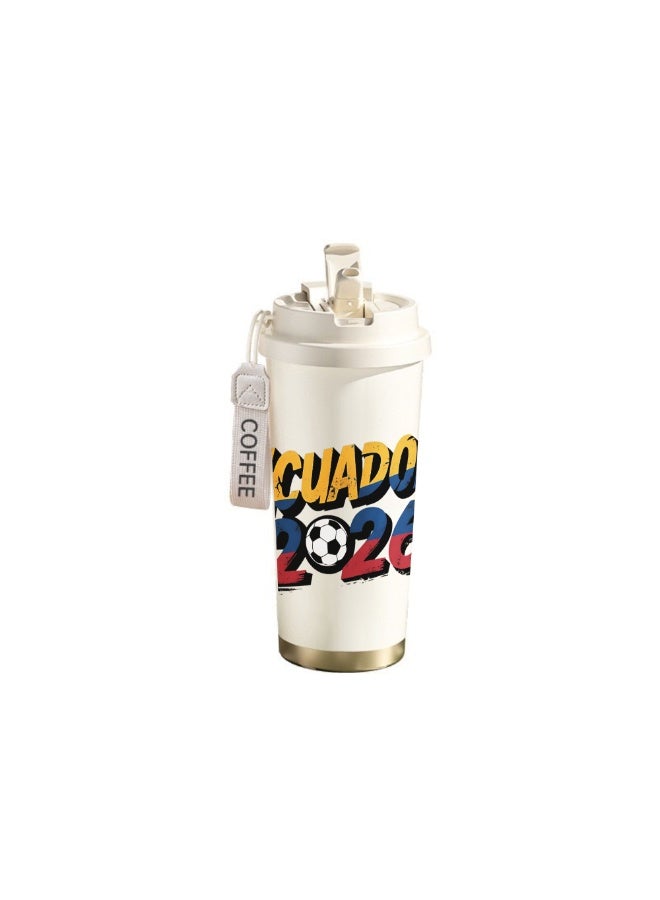 FIFA 520ml World Cup Printed Stainless Steel Insulated Water Bottle Double Wall Vacuum Thermal Flask Leakproof Cup for Hot & Cold Drinks - Image 1