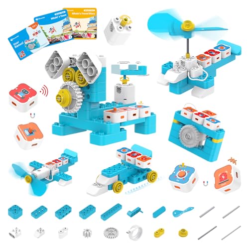 WhalesBot A1 Coding Toy for Kids Building Block Robot Fun STEM Toy with Magnetic Controller and Sensor Blocks ScreenFree Coding with 3 Guide Books for Kids 36 - Image 1