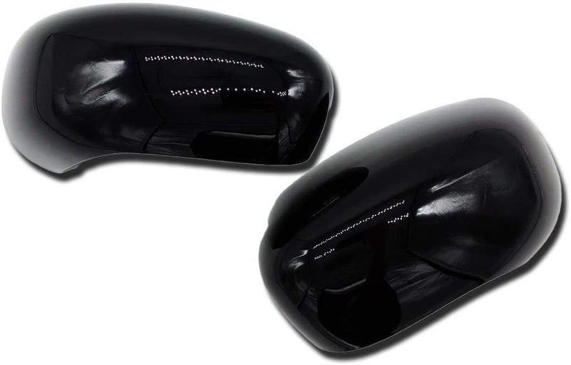 eLoveQ Gloss Black Side Door Mirror Covers for Chrysler 300, Dodge Charger, and Dodge Magnum - Image 1
