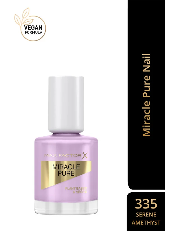 Max Factor Miracle Pure Nail Polish, Healing Crystal Collection - Serene Amethyst, 12ml