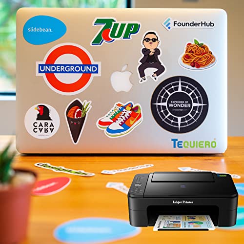 TeQuiero Matte Vinyl Sticker Paper Self Adhesive Photo Paper for Inkjet, Waterproof, Instant Dry, Tear Resistant A4 Size Sheets for printing Matt Vinyl Stickers For Art - 25 Sheets - Image 4
