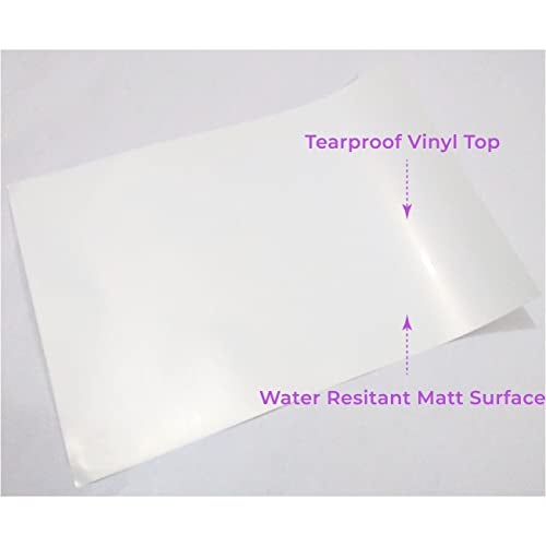TeQuiero Matte Vinyl Sticker Paper Self Adhesive Photo Paper for Inkjet, Waterproof, Instant Dry, Tear Resistant A4 Size Sheets for printing Matt Vinyl Stickers For Art - 25 Sheets - Image 5