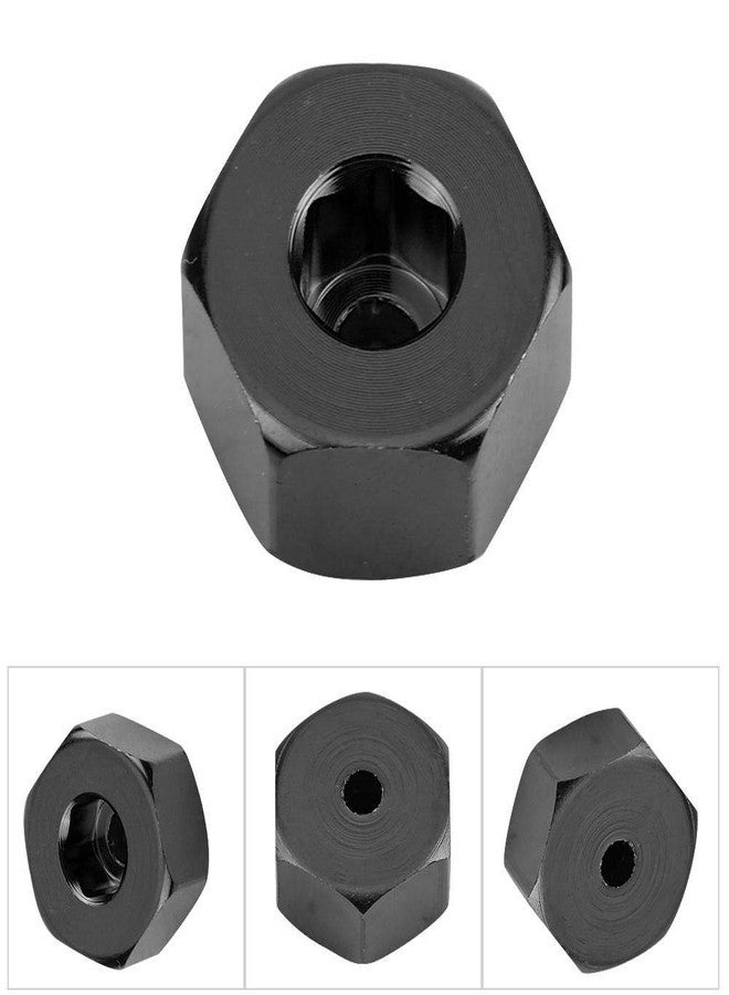 Dilwe RC Car Hex Hub Adapter, 4 Pcs Aluminium Alloy 6mm to 12mm Wheel Hex Hub Adapter for WPL 1634 RC Truck RC Spare Part Accessory (Black) - Image 4