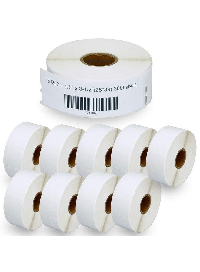 BETCKEY Compatible Dymo 30252 (11/8" X 31/2") Address & Barcode Labels Compatible With Dymo Labelwriter 450 4Xl & Zebra Desktop Printers [10 Rolls/3500 Labels] - Image 1