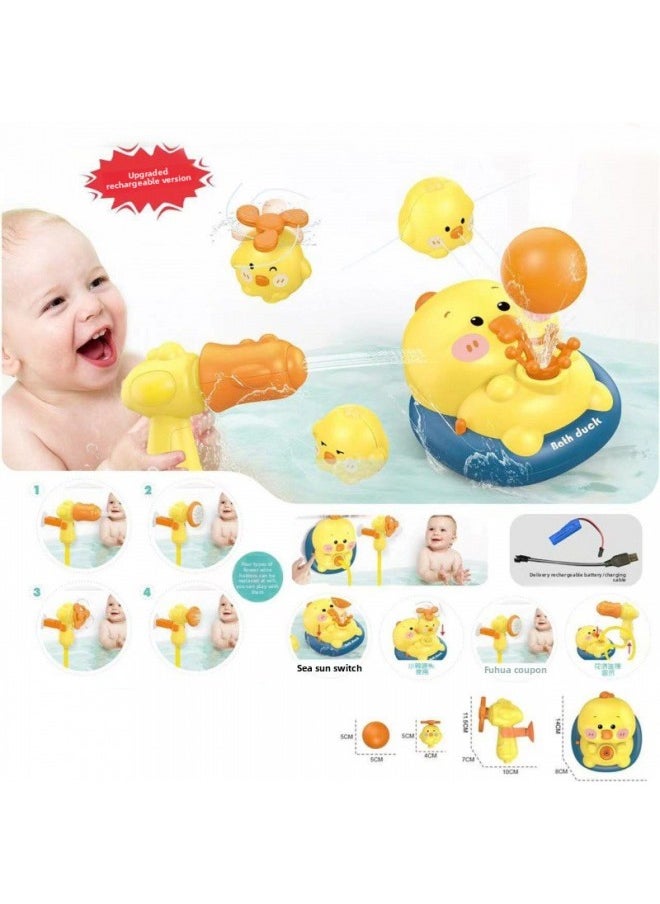 null - Children's Electric Projection Submarine Bath Toy Baby Play Water Water Jet Cruise Electric Boat-Color:9100 (minimum Batch Of 72)-Specifications:Default - Image 1