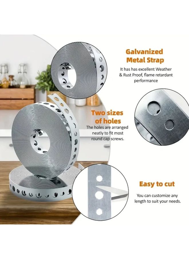 Galvanized Iron Coil Silvery Heavy Duty Support Bracket For Plumbing And DIY Projects - Image 4