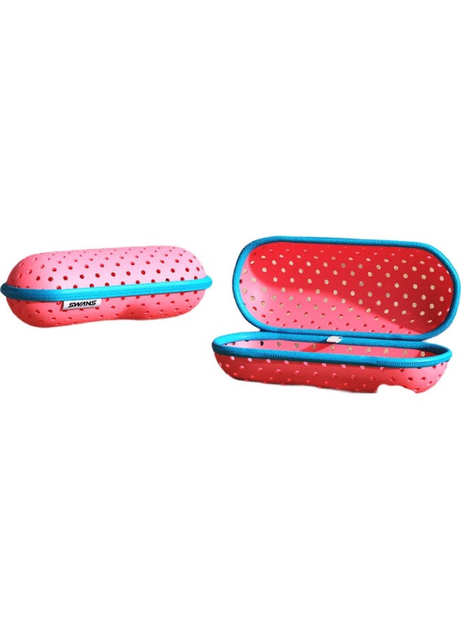 Swans Swimming Goggles Case, Breathable Lightweight Eyeglass Case, Professional Waterproof Large Goggles Storage Box, Portable Swimming Equipment, Orange - Image 1