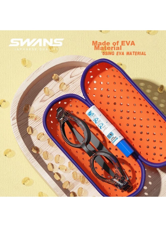 Swans Swimming Goggles Case, Breathable Lightweight Eyeglass Case, Professional Waterproof Large Goggles Storage Box, Portable Swimming Equipment, Orange - Image 5
