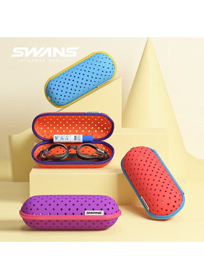 Swans Swimming Goggles Case, Breathable Lightweight Eyeglass Case, Professional Waterproof Large Goggles Storage Box, Portable Swimming Equipment, Orange - Image 3