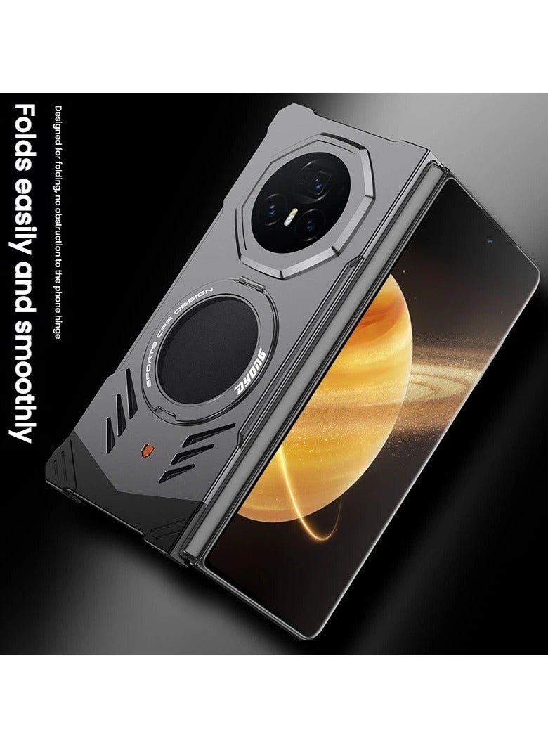 Magnetic Aluminium Case Compatible with Honor MAGIC V3, Cool Design Deluxe Metal Shockproof Case Compatible with Magsafe Holder 360° Rotatable Holder - Image 2