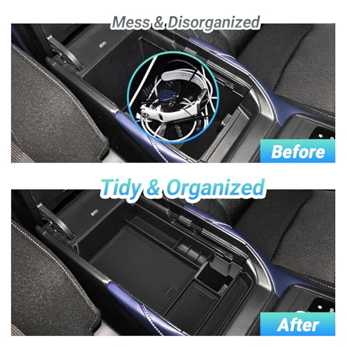 Sinminou Center Console Organizer Compatible with 2020-2025 Mazda CX-30 Accessories, 3PC Armrest Tray with Driver and Front Passenger Side Door Handle Organizer Storage Pocket Insert - Image 5