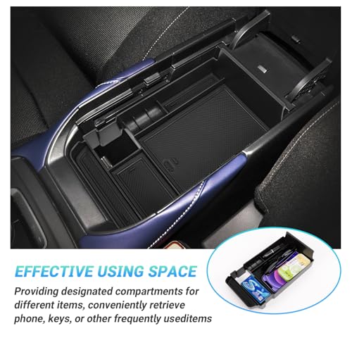 Sinminou Center Console Organizer Compatible with 2020-2025 Mazda CX-30 Accessories, 3PC Armrest Tray with Driver and Front Passenger Side Door Handle Organizer Storage Pocket Insert - Image 4