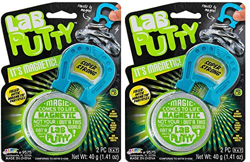 Ja-Ru JARU Lab Putty 2 Pack Magnetic Putty for Kids with Magnet and Tin Container Stretchy Putty Fidget Toys Stress Relief Party Favors Goodie Bag Fillers 95752s - Image 1