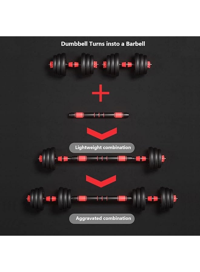 MAAS in 1 Dumbbell Weights Set Adjustable Dumbbell Set for Home Fitness Exercise Gym Fitness with Link Bar for Women and Men - Image 3