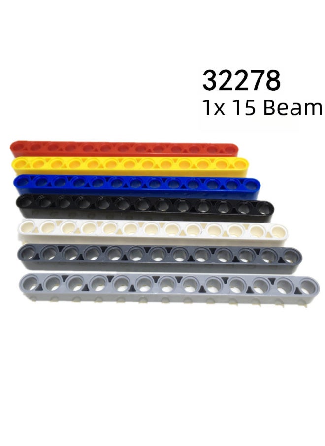 1x 15 Hole Beam Arm Thick Connecting Rod 32278 Niule/high Brick Technology Machinery Building Blocks Small Particle Parts Accessories-Color:Red 100