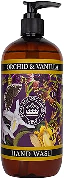 The English Soap Company Kew Gardens Hand and Body Wash Refreshing Botanical Wash with a Rich Lather Enriched with Soothing Aloe Vera and Vitamin E Orchid Vanilla Scent 500ml - Image 1