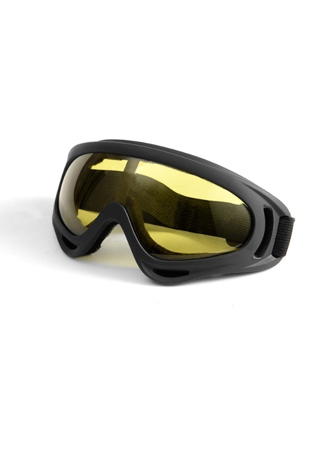 Durable safety goggles with yellow lenses for motorcycles and bicycles - Image 2