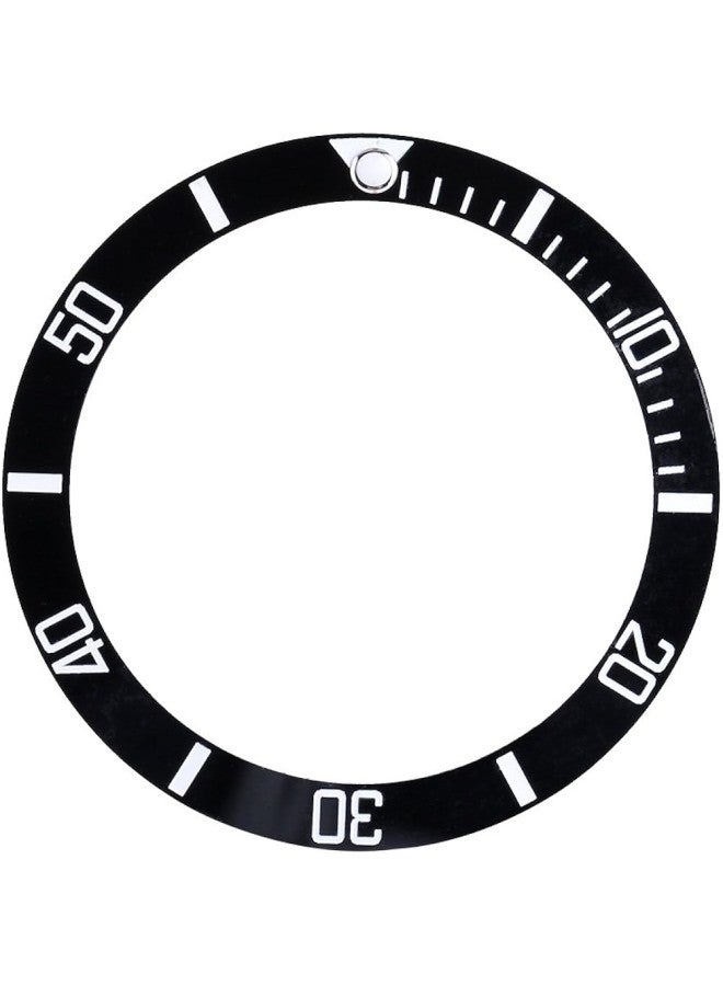 أجزاء استبدال المعصم الخزفية لساعة Seiko Date Display (أسود) مع إطار كتابة للساعة - Image 1