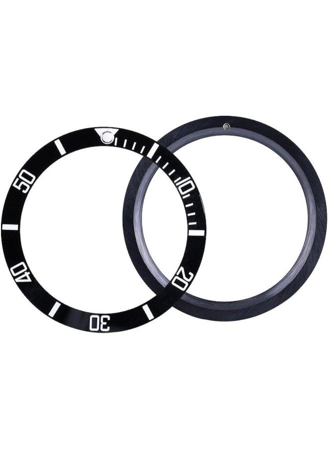 أجزاء استبدال المعصم الخزفية لساعة Seiko Date Display (أسود) مع إطار كتابة للساعة - Image 4