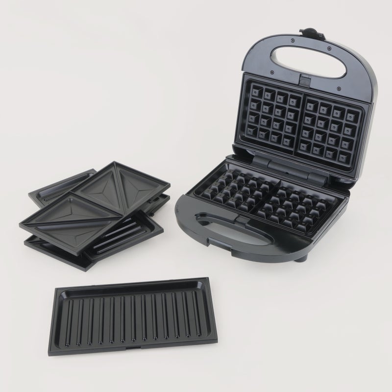 ألبرتو صانعة ساندويتش شريحتين بولي بروبيلين صفيحة صب أسود 700واط - Image 2