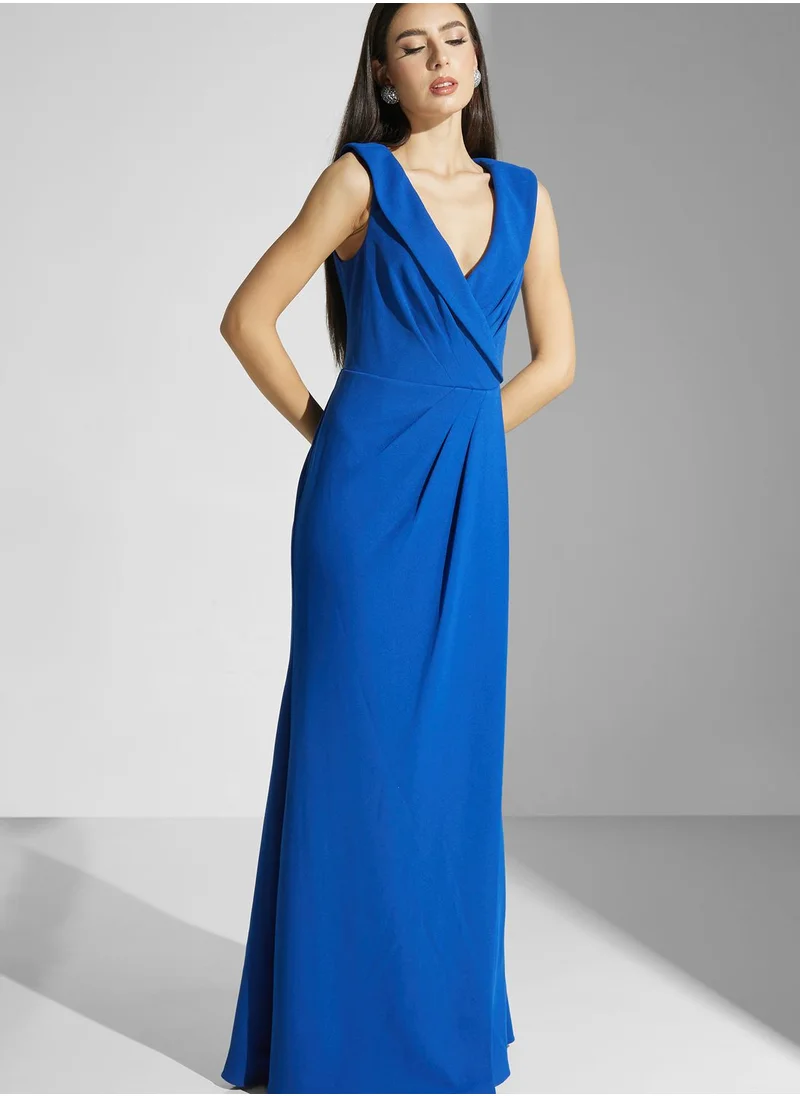 Adrianna Papell Surplice Neck Tiered Dress