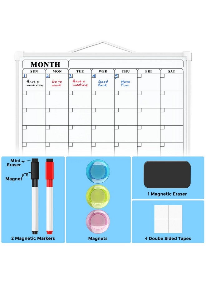 MaxGear Monthly Calendar Dry Erase Board For Wall, 16"X12" Small Hanging Double-Sided White Board, Portable Whiteboard For Planning, Drawing, Memo, To Do List, School, Home, Kitchen, Office - Image 5