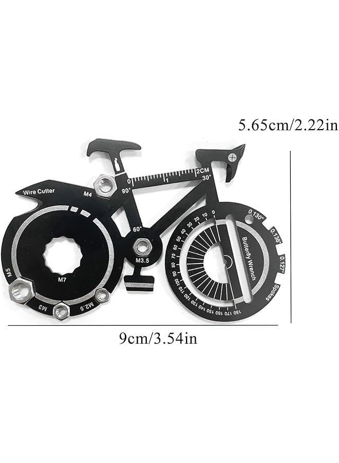 KASTWAVE 15 In 1 Shark Shape And 20 In 1 Bicycle Multitool Universal Screwdriver Keychain Multitool Mechanic Repair Bender Pocket Tool Keychain Spanner Outdoor Portable Multi Functional Utility Tool - Image 4