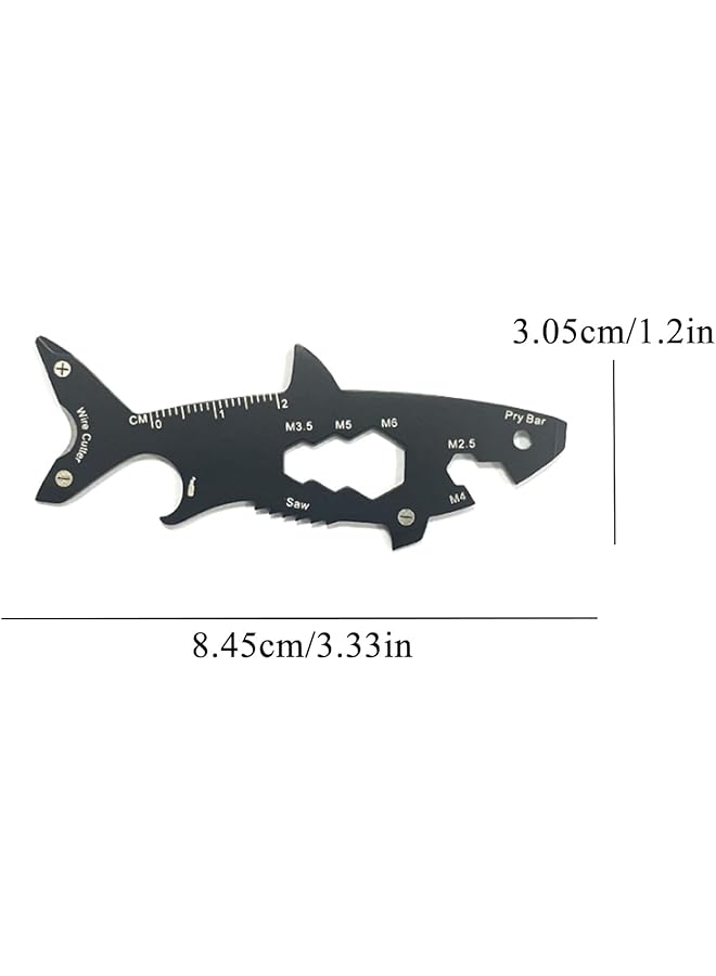 KASTWAVE 15 In 1 Shark Shape And 20 In 1 Bicycle Multitool Universal Screwdriver Keychain Multitool Mechanic Repair Bender Pocket Tool Keychain Spanner Outdoor Portable Multi Functional Utility Tool - Image 5