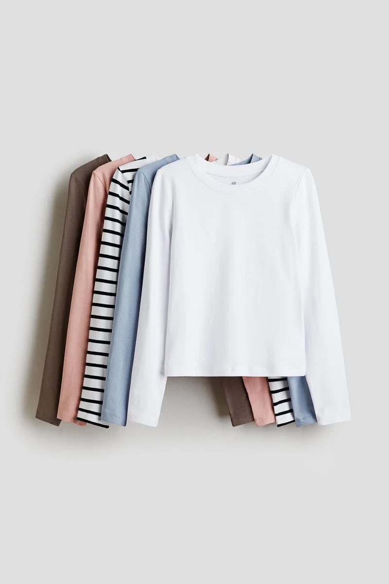 H&M 5-pack cotton tops